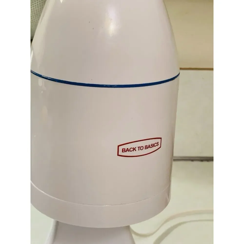 Back to Basics Hawaii Ice Shaver White Snow Cone Maker Electric Snow Shredder